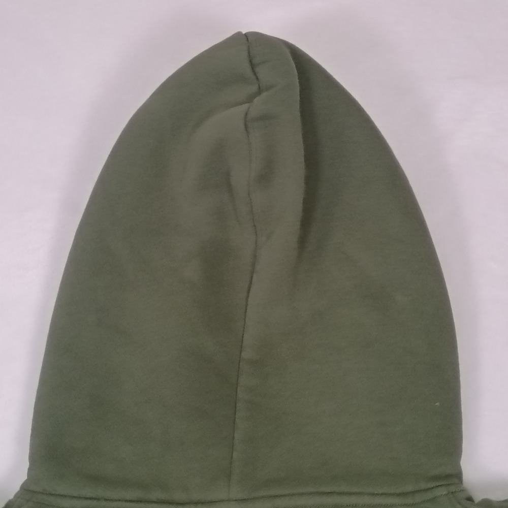 Comfrt Hoodie Mens Medium Olive Green Fleece Pullover Sweatshirt Good Days Ahead - Picture 12 of 13